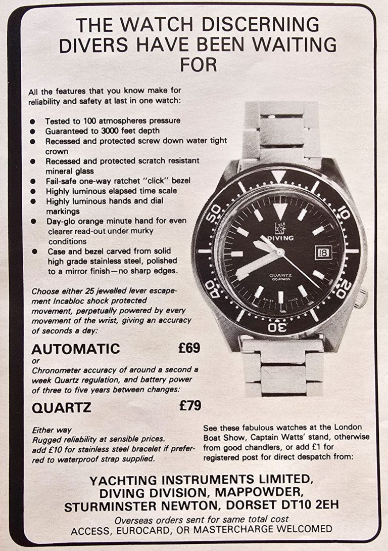 DIVING Squale 100 atmos watch advertisement Master