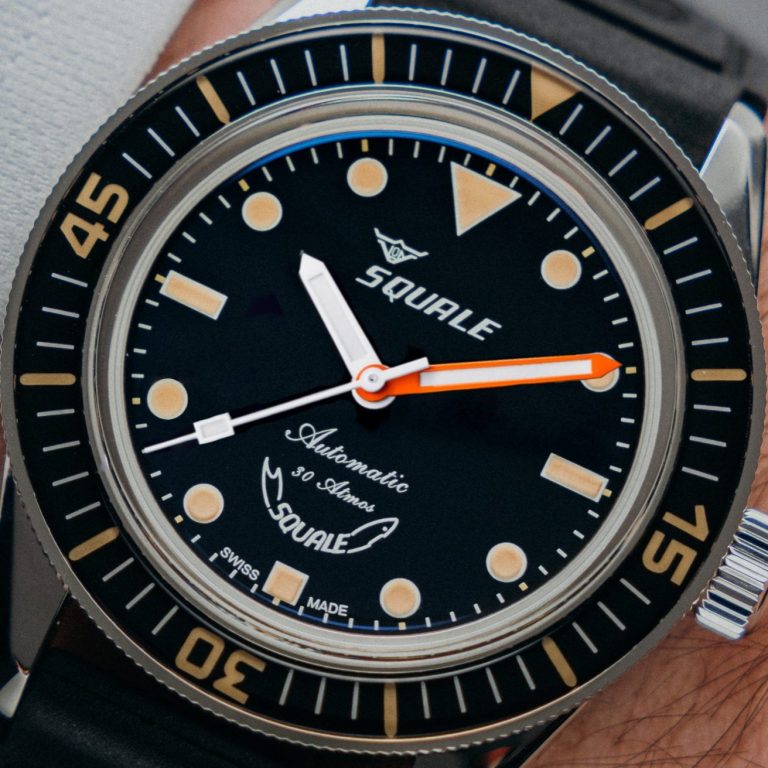 Squale Sub37 with orange mins hand