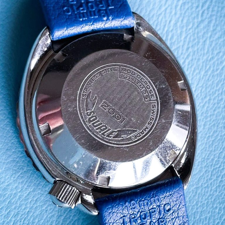 Berios 100 atmos Squale Saphir 2001 blue casebook