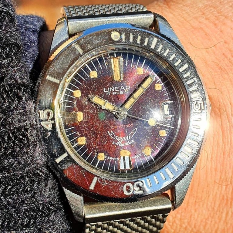 Squale Supermatic 1000m Master metal bezel Linear
