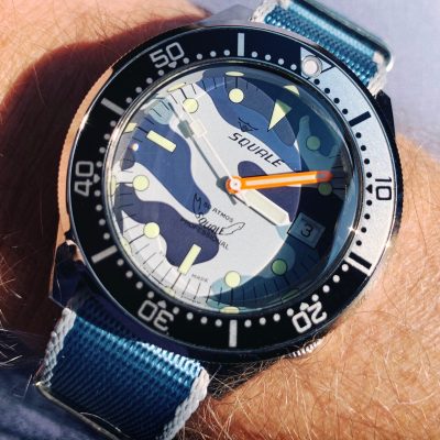 squale 1521 BEAMs blue camo