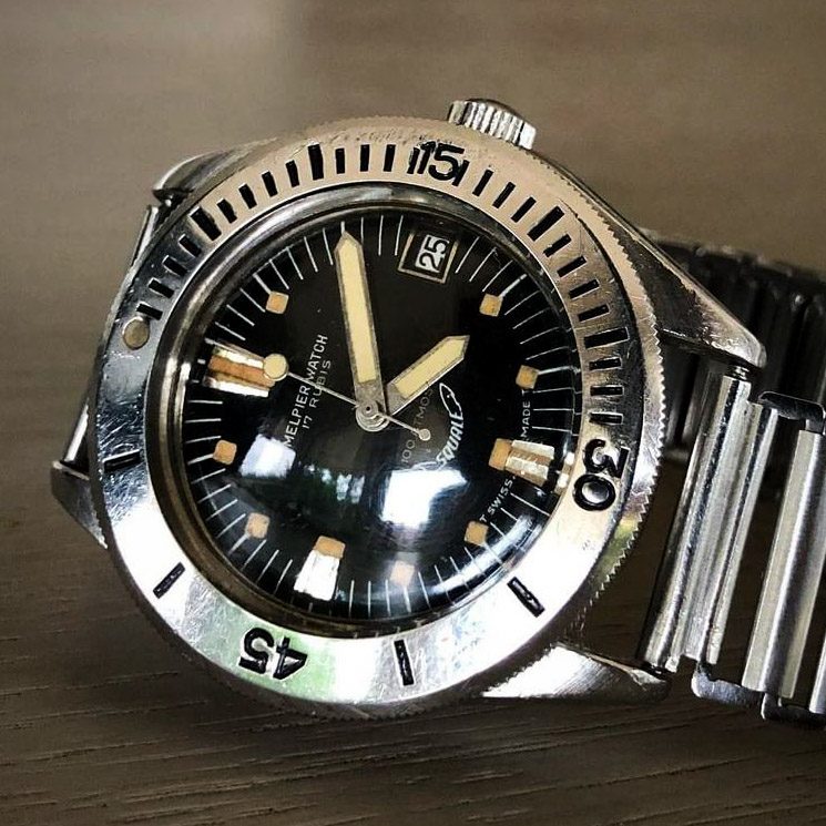 Squale Supermatic 1000m Master metal bezel Melpier