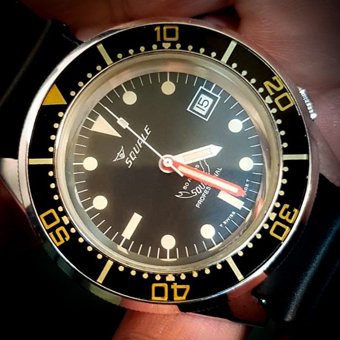 Squale 1521 vintage buckshot with acrylic bezel insert